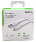 Cable usb tipo c a usb tipo a belkin 2m - macho - macho - blanco