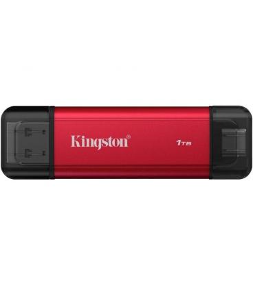 Disco externo ssd kingston dual portable ssd 1tb/ usb tipo-c y usb 3.2/ rojo