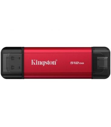 Disco externo ssd kingston dual portable ssd 512gb/ usb tipo-c y usb 3.2/ rojo