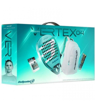 Pack pala de pádel bullpadel vertex 04 pro line w 2026/ incluye 3 accesorios