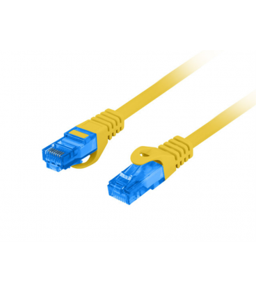 CABLE RED LANBERG CAT.6A S/FTP LSZH CCA 1M AMARILLO FLUKE PASSED