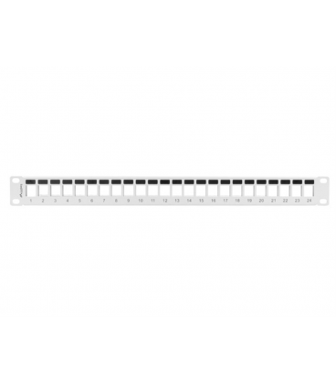 PATCH PANEL LANBERG 24 PUERTOS 1U RACK 19 PARA MODULOS KEYSTONE GRIS