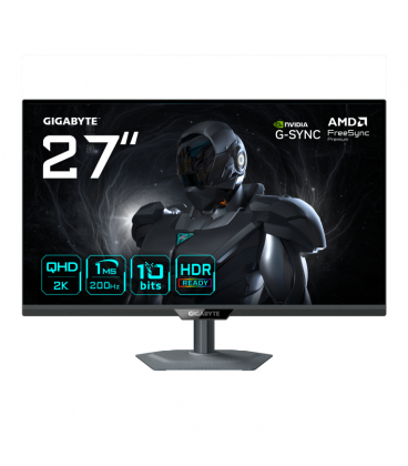 MONITOR GAMING GIGABYTE G27Q2 27" 2560x1440 QHD 200Hz IPS 1ms FreeSync