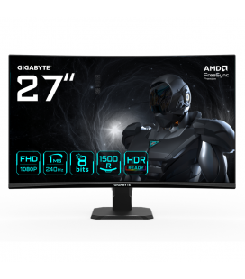 MONITOR GAMING GIGABYTE G27QFC2 27" 2560x1440 QHD 240Hz VA Curvo 1 ms HDR