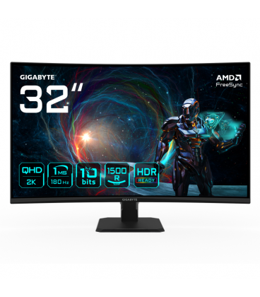 MONITOR GAMING GIGABYTE GS32QCA EK 31.5" 2560X1440 QHD