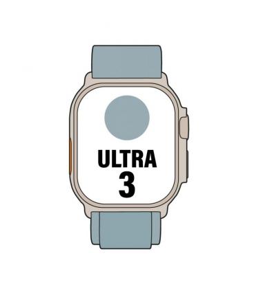Apple watch ultra 3/ gps/ cellular/ 49mm/ caja de titanio natural/ correa loop alpine azul claro s