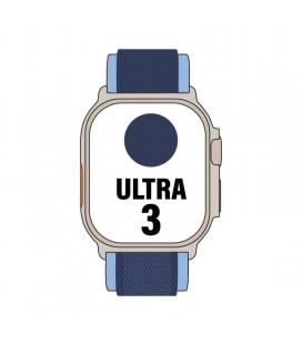Apple watch ultra 3/ gps/ cellular/ 49mm/ caja de titanio natural/ correa loop trail azul/azul brillante m/l