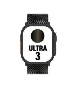Apple watch ultra 3/ gps/ cellular/ 49mm/ caja titanio negro/ correa milanese negra s