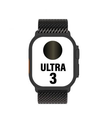 Apple watch ultra 3/ gps/ cellular/ 49mm/ caja titanio negro/ correa milanese negra s