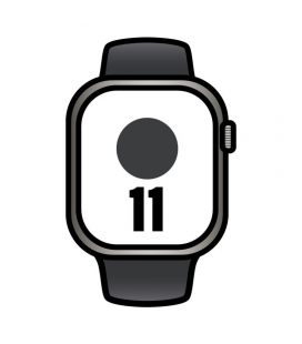 Apple watch series 11/ gps/ cellular/ 42mm/ titanio negro/ pizarra correa deportiva negro (s/m)