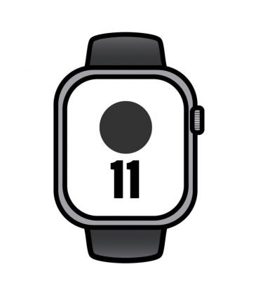 Apple watch series 11/ gps/ cellular/ 46mm/ aluminio gris espacial/ correa deportiva negra m/l