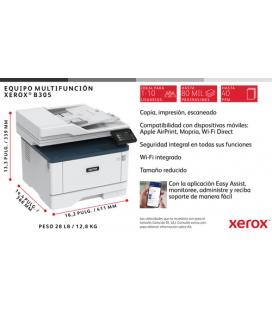 Multifuncion xerox laser b305v_dni monocromo a4 - 38ppm - red - wifi - duplex