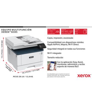 Multifuncion xerox laser b305v_dni monocromo a4 - 38ppm - red - wifi - duplex