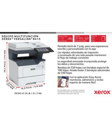 Multifuncion xerox laser versalink b415v_dn monocromo a4 - 50ppm - red - wifi
