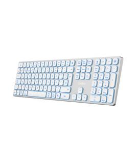 Teclado inalambrico retroiluminado coolbox moonlight key b431 plata blanco