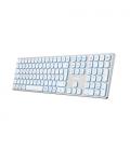 Teclado inalambrico retroiluminado coolbox moonlight key b431 plata blanco