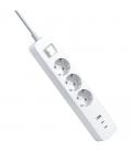 Regleta con interruptor xiaomi 20w power strip/ 3 tomas de corriente/ 1 usb/ 2 usb tipo-c/ cable 1.4m/ blanca