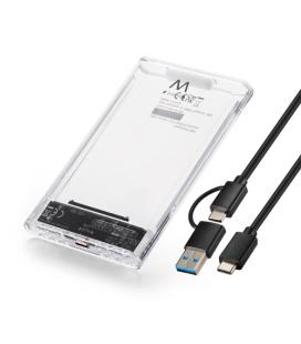 Ewent EW7064 caja para disco duro externo Caja externa para unidad de estado sólido (SSD) Transparente 2.5"