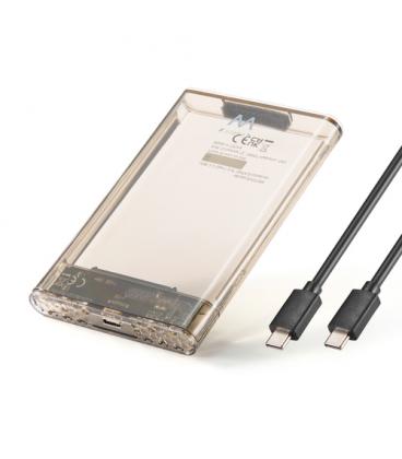 Ewent EW7068 caja para disco duro externo Caja externa para unidad de estado sólido (SSD) Transparente 2.5"