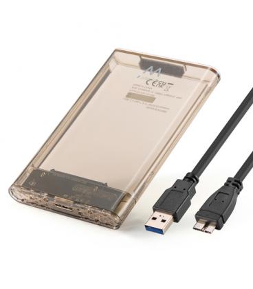 Ewent EW7069 caja para disco duro externo Caja externa para unidad de estado sólido (SSD) Transparente 2.5"