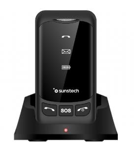 Teléfono móvil sunstech celt25bk para personas mayores/ negro