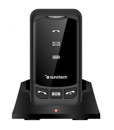 Teléfono móvil sunstech celt25bk para personas mayores/ negro