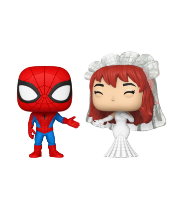 Funko pop marvel superhero couples spider - man & mary jane