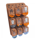 Expositor de cargadores gan y cables tech one tech eko 400903/ 9 ganchos/ incluye 27 productos