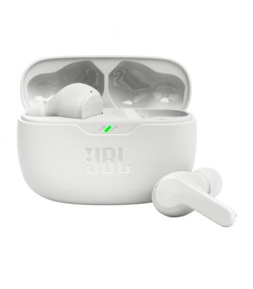 Auriculares bluetooth jbl wave beam con estuche de carga/ autonomía 8h/ blanco