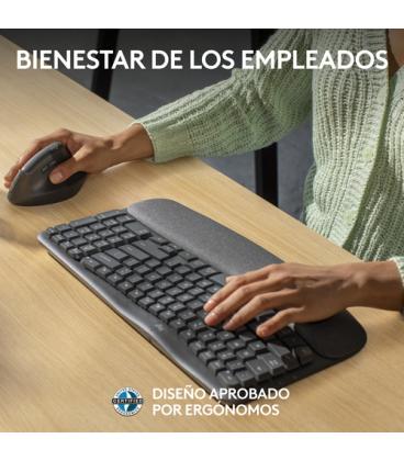 Teclado logitech ergo series wave keys for business negro