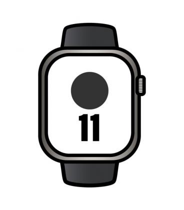 Apple watch series 11/ gps/ cellular/ 46mm/ titanio negro pizarra/ correa deportiva negra s/m
