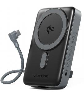 Powerbank 10000mah vention fkhh0/ 35w/ wireless/ gris/ incluye cable usb tipo-c