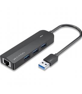 Hub usb 3.0 vention chnbb/ rj45/ 3xusb/ 1xmicrousb pd
