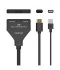 AISENS HDMI Duplicador 4K@30HZ 1×2 con Alimentación USB y Cable, Negro, 30 cm