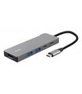 Docking usb tipo-c trust dalyx/ 2xusb/ 1xhdmi 4k/ 2xusb tipo-c/ gris