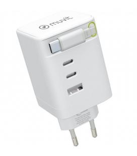 Cargador de pared muvit for change mcacc0050/ 1xusb/ 2xusb tipo-c/ 100w