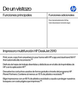Multifuncion inyeccion hp deskjet 2910 color