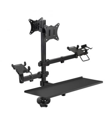 TooQ Soporte de Mesa para TPV/Impresora/Pantallas 17”-32”/Terminal/Lector/Teclado
