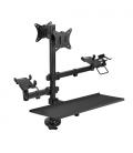 TooQ Soporte de Mesa para TPV/Impresora/Pantallas 17”-32”/Terminal/Lector/Teclado