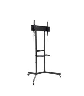TooQ “KEFRÉN” Soporte de suelo con Ruedas para pantallas de 37”-70”, Negro