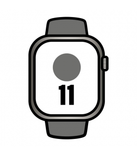 Apple watch series 11/ gps/ cellular/ 46mm/ titanio natural/ correa deportiva gris piedra m/l