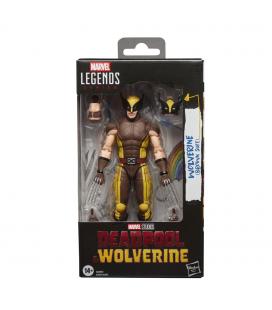 Figura hasbro marvel legends series deadpool & wolverine - wolverine (brown suit)