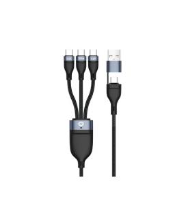 Cable usb - c macho a 3xusb - c macho 100w 1.50m adaptador a usb - a