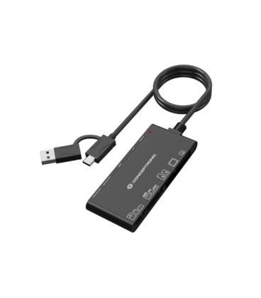 Card reader externo concentronic bian010b usb - c y usb - a sd - sdhc - sdxc - micro sd - mmc -ms - cf - xd