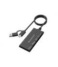 Card reader externo concentronic bian010b usb - c y usb - a sd - sdhc - sdxc - micro sd - mmc -ms - cf - xd