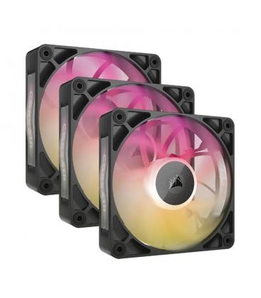 Ventilador caja corsair rx120 max icue link rgb 3x 120mm negro