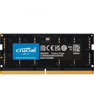 Memoria ram ddr5 32gb crucial - sodimm - 4800 mhz - pc5 38400 cl40