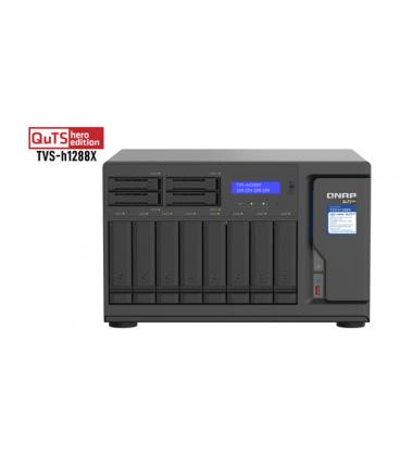 Servidor nas qnap tvs - h1288x - w1250 - 16g 12 bahias 16gb gigabit ethernet
