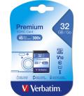 Tarjeta memoria sdhc verbatim premium 32gb clase 10 u1