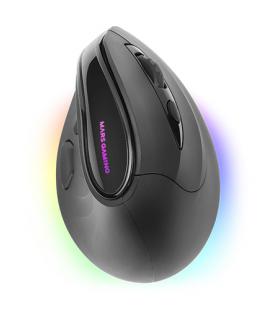 Mars Gaming MM-SK, Ratón Gaming Inalámbrico Vertical, Diseño Ergonómico, Iluminación RGB Chroma, Sensor Óptico Pixart 8400DPI, S